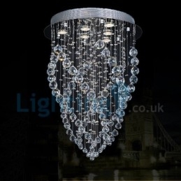 Candelabru modern și contemporan Corp de fixare suspendat cu picătură de ploaie din cristal