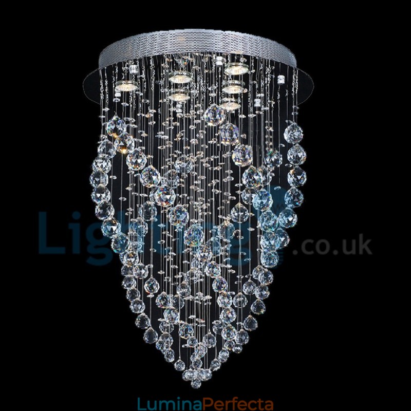 Candelabru modern și contemporan Corp de fixare suspendat cu picătură de ploaie din cristal