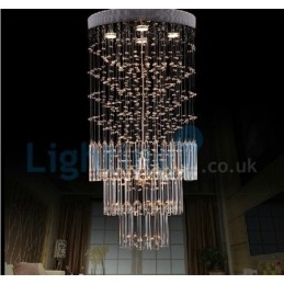 Candelabru modern și contemporan Corp de fixare suspendat cu picătură de ploaie din cristal