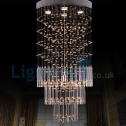 Candelabru modern și contemporan Corp de fixare suspendat cu picătură de ploaie din cristal