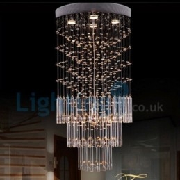Candelabru modern și contemporan Corp de fixare suspendat cu picătură de ploaie din cristal