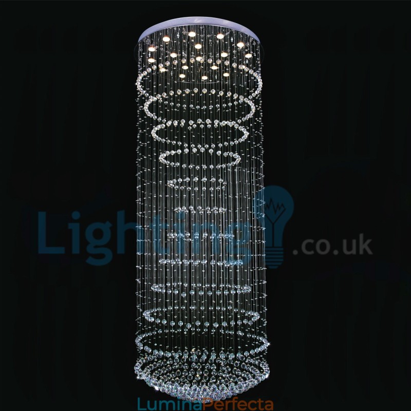 Candelabru modern și contemporan Corp de fixare suspendat cu picătură de ploaie din cristal