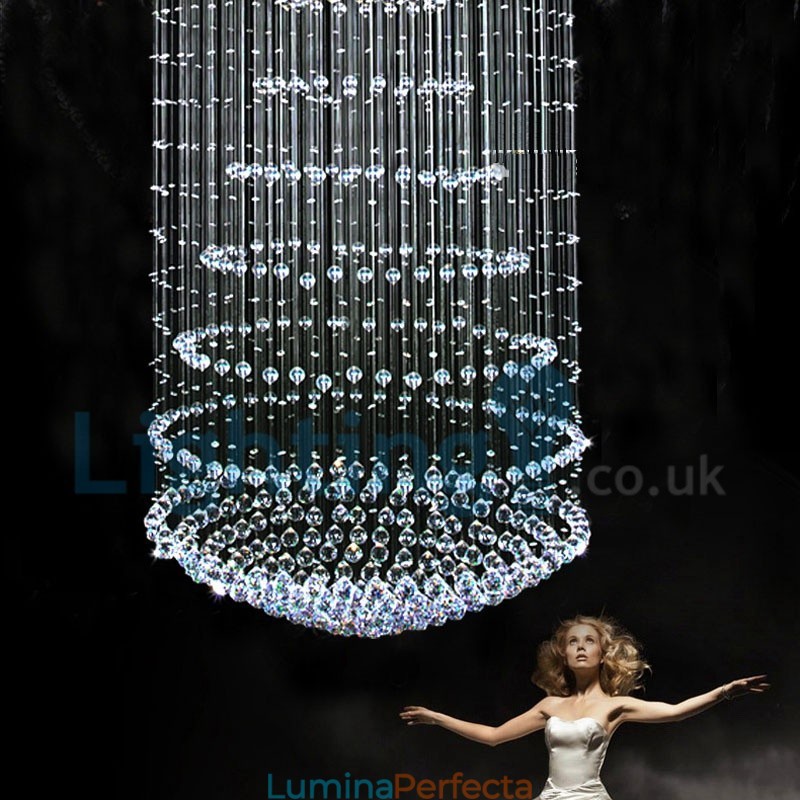 Candelabru modern și contemporan Corp de fixare suspendat cu picătură de ploaie din cristal