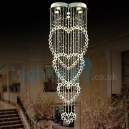 Candelabru modern și contemporan Corp de fixare suspendat cu picătură de ploaie din cristal