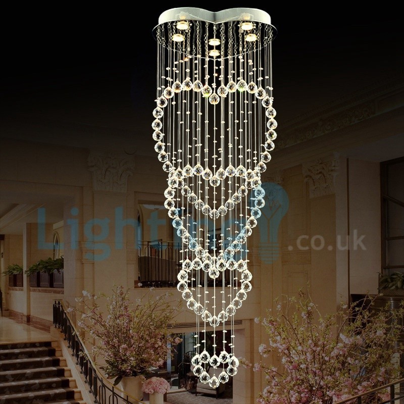 Candelabru modern și contemporan Corp de fixare suspendat cu picătură de ploaie din cristal