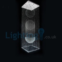 Candelabru modern și contemporan Corp de fixare suspendat cu picătură de ploaie din cristal