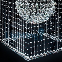 Candelabru modern și contemporan Corp de fixare suspendat cu picătură de ploaie din cristal