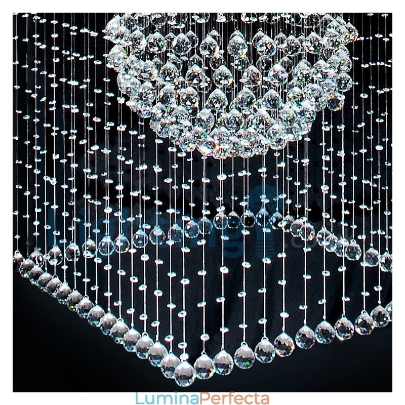 Candelabru modern și contemporan Corp de fixare suspendat cu picătură de ploaie din cristal