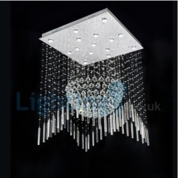 Candelabru modern și contemporan Corp de fixare suspendat cu picătură de ploaie din cristal