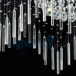Candelabru modern și contemporan Corp de fixare suspendat cu picătură de ploaie din cristal