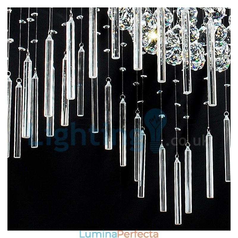 Candelabru modern și contemporan Corp de fixare suspendat cu picătură de ploaie din cristal