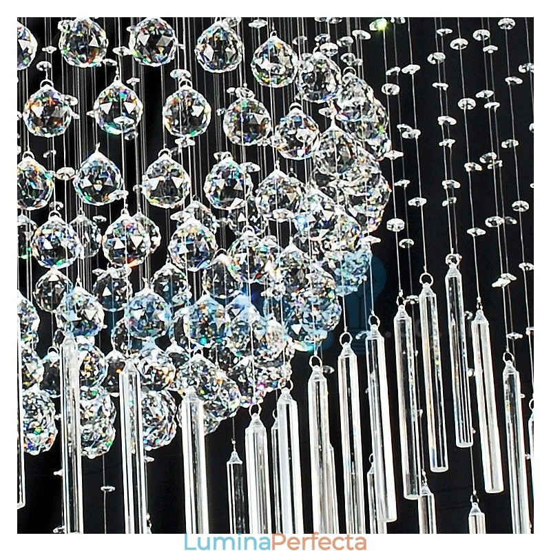 Candelabru modern și contemporan Corp de fixare suspendat cu picătură de ploaie din cristal
