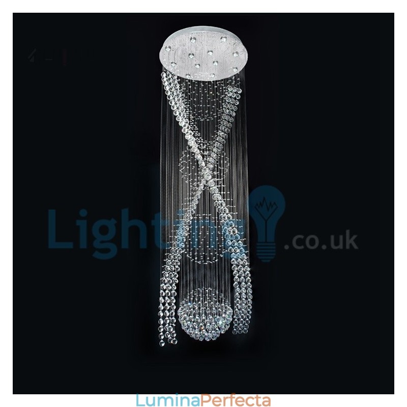 Candelabru modern și contemporan Corp de fixare suspendat cu picătură de ploaie din cristal