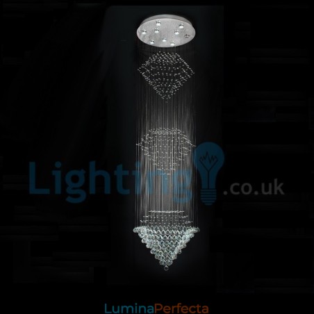 Candelabru modern și contemporan Corp de fixare suspendat cu picătură de ploaie din cristal Candelabru modern și contemporan Corp de fixare suspendat cu picătură de ploaie din cristal