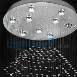 Candelabru modern și contemporan Corp de fixare suspendat cu picătură de ploaie din cristal