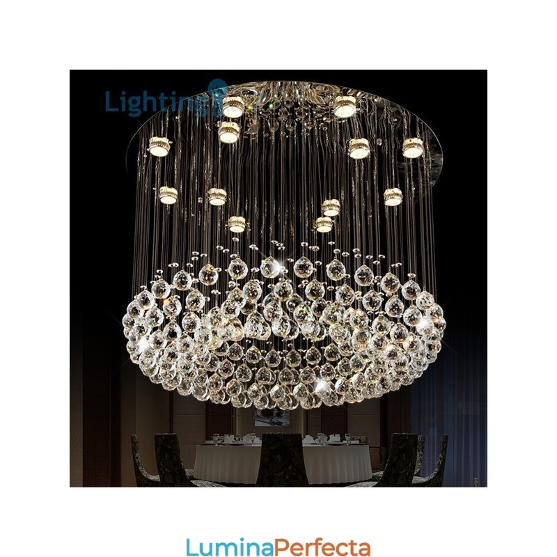 Candelabru de cristal Modern Bird Nest Plafoniera duplex de lux