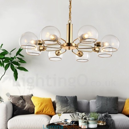 Candelabru cu fasole magică din sticlă creativ postmodern nordic cu 8 lumini Candelabru cu fasole magică din sticlă creativ postmodern nordic cu 8 lumini