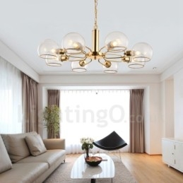 Candelabru cu fasole magică din sticlă creativ postmodern nordic cu 8 lumini