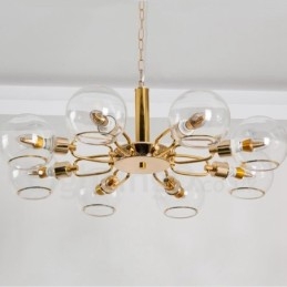 Candelabru cu fasole magică din sticlă creativ postmodern nordic cu 8 lumini