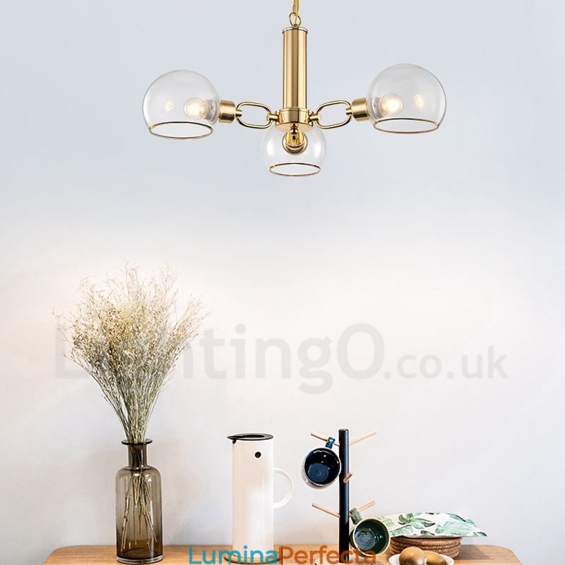 Candelabru cu 3 lumini nordic postmodern creativ din sticlă Magic Bean