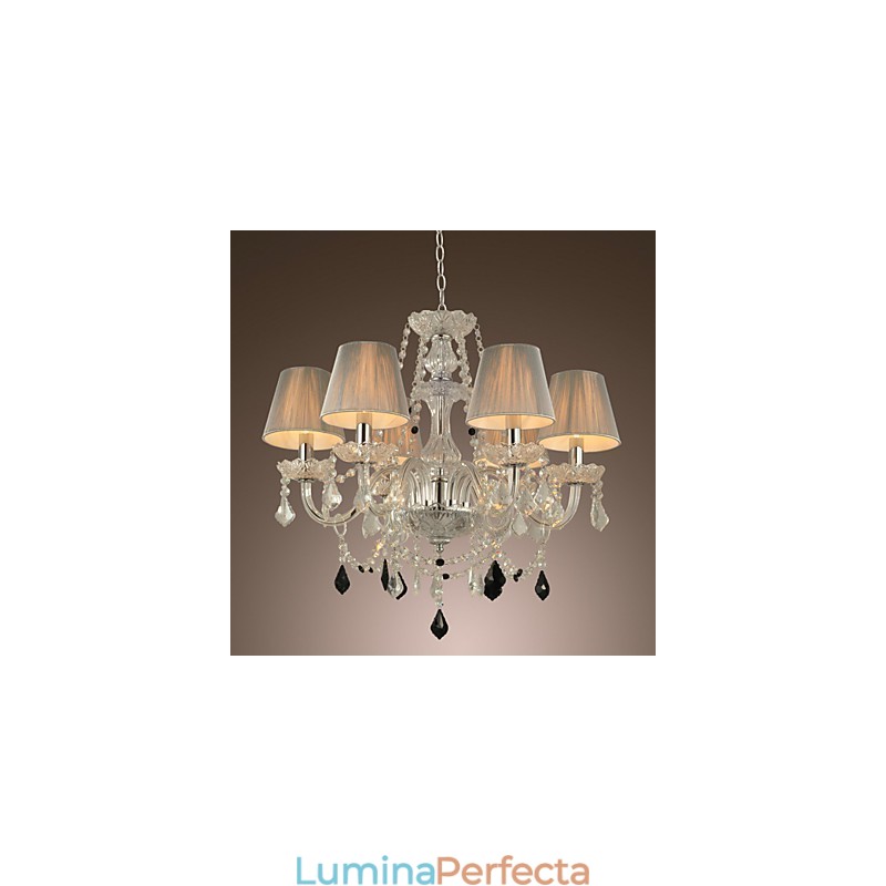 Candelabru Cristal Lux Modern 1 Tiers Living 6 Lumini