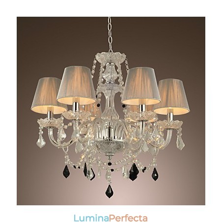 Candelabru Cristal Lux Modern 1 Tiers Living 6 Lumini Candelabru Cristal Lux Modern 1 Tiers Living 6 Lumini