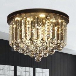 Plafoniere retro rotunde de cristal gri