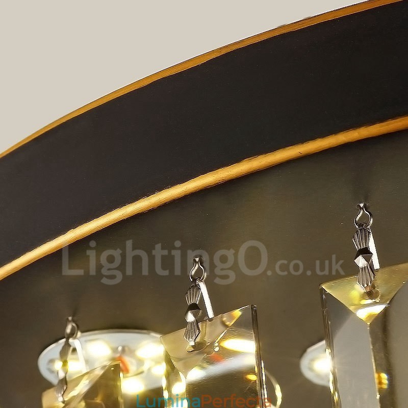 Plafoniere retro rotunde de cristal gri