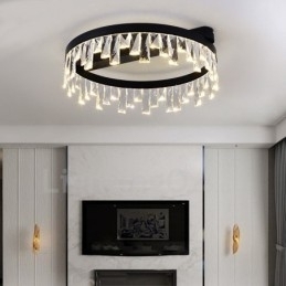 Lumină circulară de cristal modernă, minimalistă, creativă