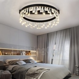 Lumină circulară de cristal modernă, minimalistă, creativă
