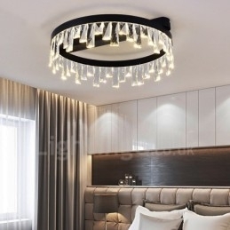 Lumină circulară de cristal modernă, minimalistă, creativă