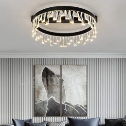 Lumină circulară de cristal modernă, minimalistă, creativă