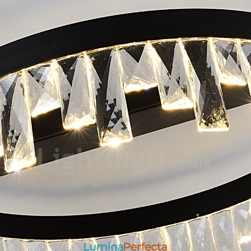 Lumină circulară de cristal modernă, minimalistă, creativă