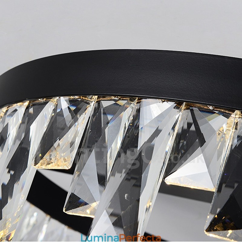 Lumină circulară de cristal modernă, minimalistă, creativă