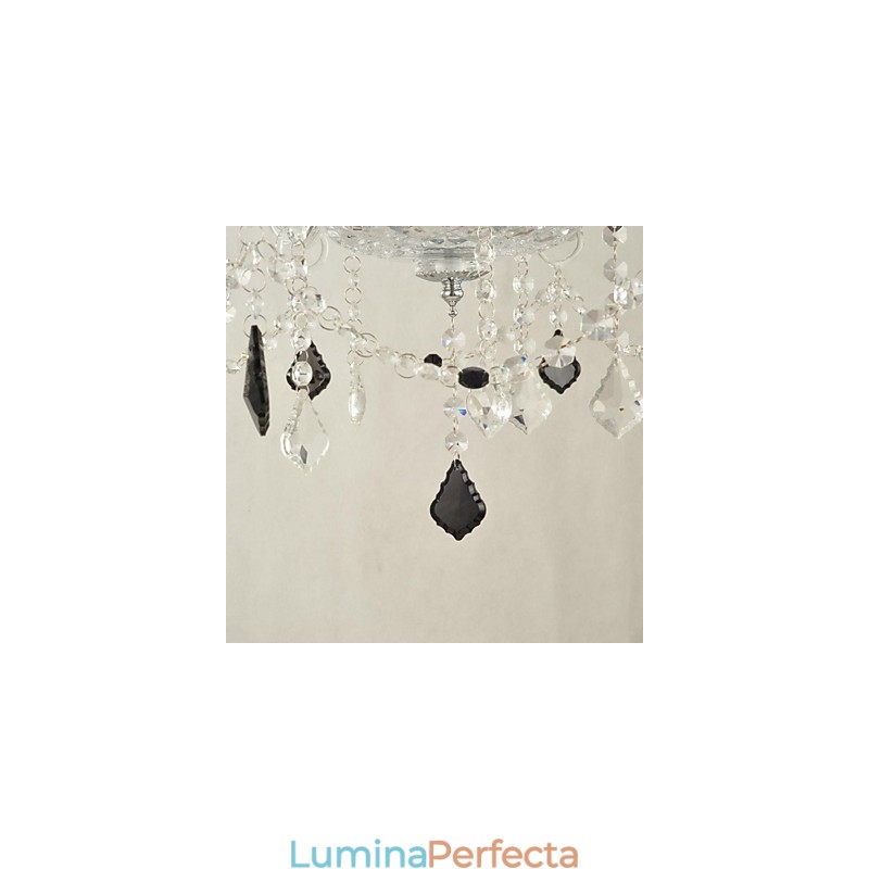 Candelabru Cristal Lux Modern 1 Tiers Living 6 Lumini