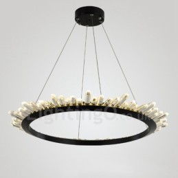 Lampă modernă de cristal în formă de inel