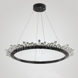 Lampă modernă de cristal în formă de inel
