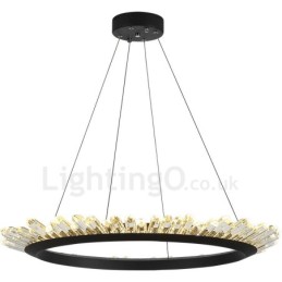 Lampă modernă de cristal în formă de inel