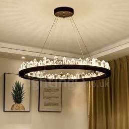 Lampă cu pandantiv de cristal Fashion Design rafinat cerc
