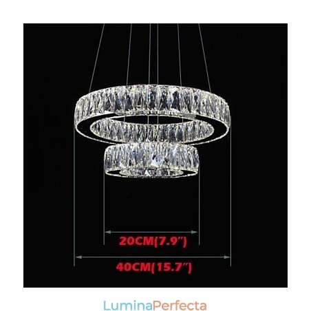 Lustre de cristal Iluminat modern Două inele D2040 K9 Plafoniere mari de cristal pentru acasă Lustre de cristal Iluminat modern Două inele D2040 K9 Plafoniere mari de cristal pentru acasă