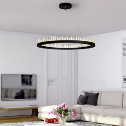 Lampă cu pandantiv de cristal Fashion Design rafinat cerc