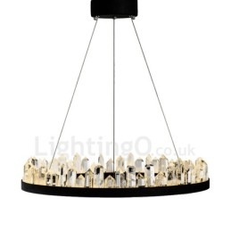 Lampă cu pandantiv de cristal Fashion Design rafinat cerc