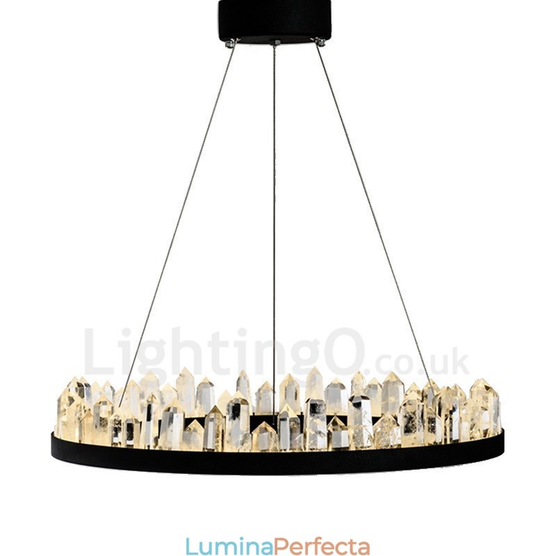 Lampă cu pandantiv de cristal Fashion Design rafinat cerc