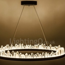 Lampă cu pandantiv de cristal Fashion Design rafinat cerc