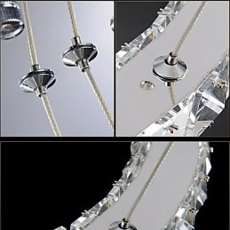 Lustre de cristal Iluminat modern Două inele D2040 K9 Plafoniere mari de cristal pentru acasă