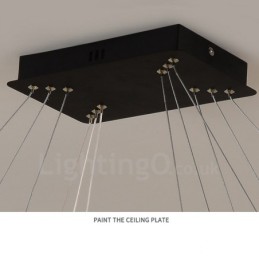 Lampă de suspendare din cristal nordic, atmosferă dreptunghiulară, iluminat postmodern