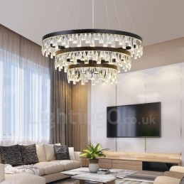 Lampă suspendată din cristal cu design modern cerc