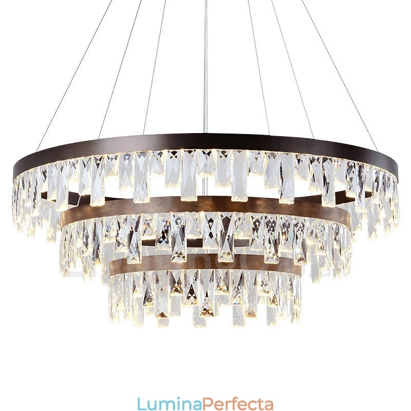 Lampă suspendată din cristal cu design modern cerc