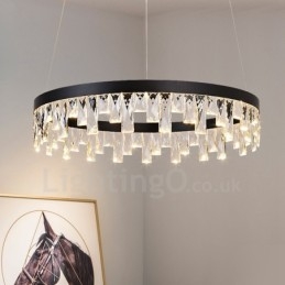 Lampă suspendată din cristal cu design modern cerc
