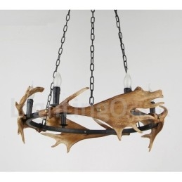 Candelabru inel rustic cu 6 lumini